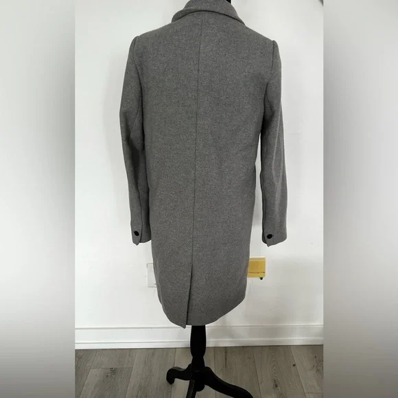 Women’s Grey Single-Breasted Pea Coat - Picture 3 of 3
